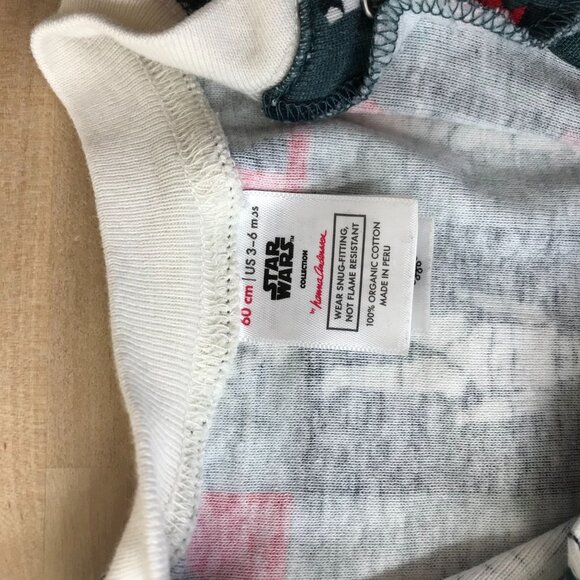 HANNA ANDERSSON - BOYS 60CM US 3-6MO - MULTICOLOR STAR WARS PAJAMA ONE PIECE - Picture 7 of 7